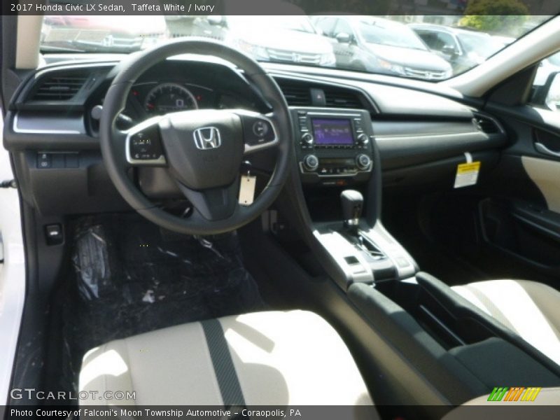 Taffeta White / Ivory 2017 Honda Civic LX Sedan