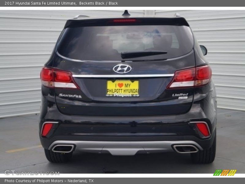 Becketts Black / Black 2017 Hyundai Santa Fe Limited Ultimate
