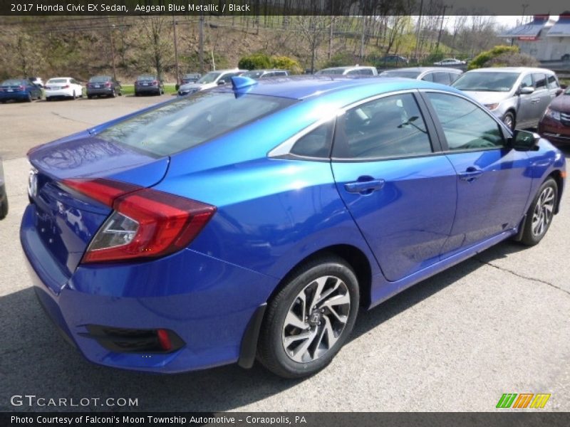 Aegean Blue Metallic / Black 2017 Honda Civic EX Sedan