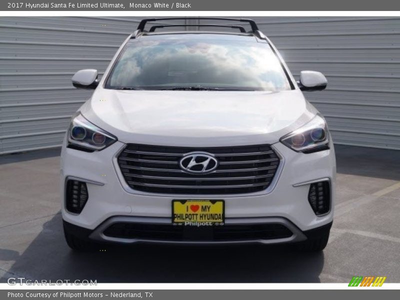 Monaco White / Black 2017 Hyundai Santa Fe Limited Ultimate