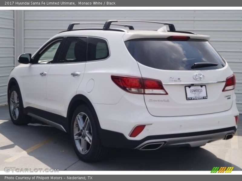 Monaco White / Black 2017 Hyundai Santa Fe Limited Ultimate