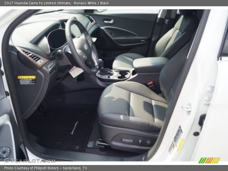 Monaco White / Black 2017 Hyundai Santa Fe Limited Ultimate
