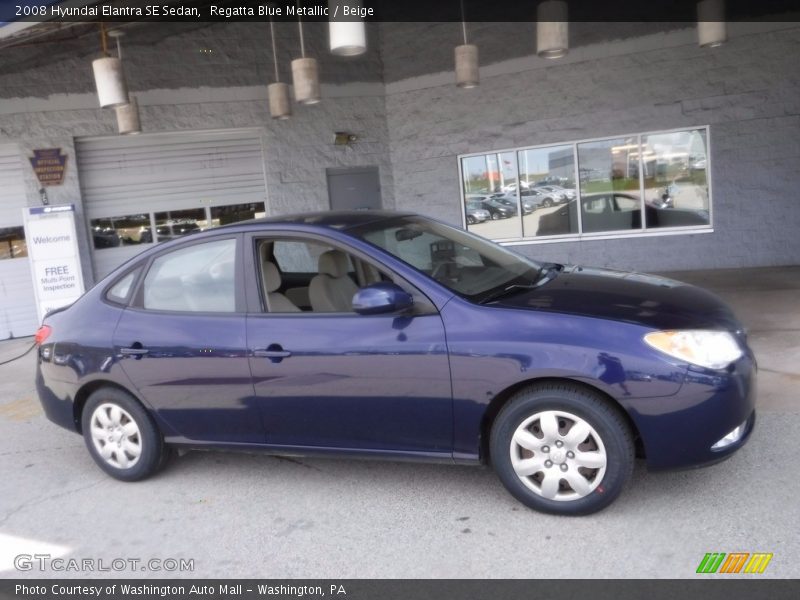 Regatta Blue Metallic / Beige 2008 Hyundai Elantra SE Sedan