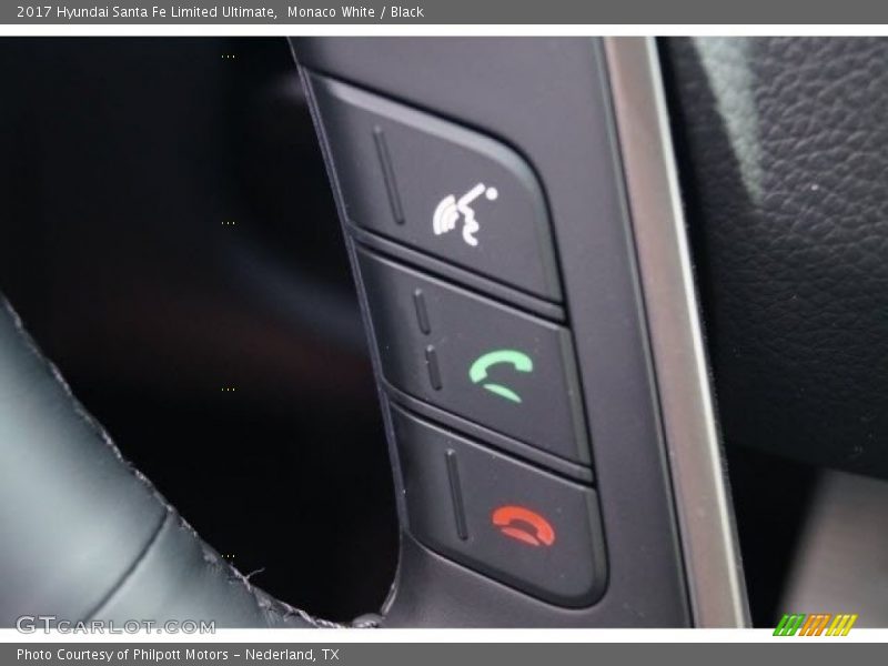 Monaco White / Black 2017 Hyundai Santa Fe Limited Ultimate