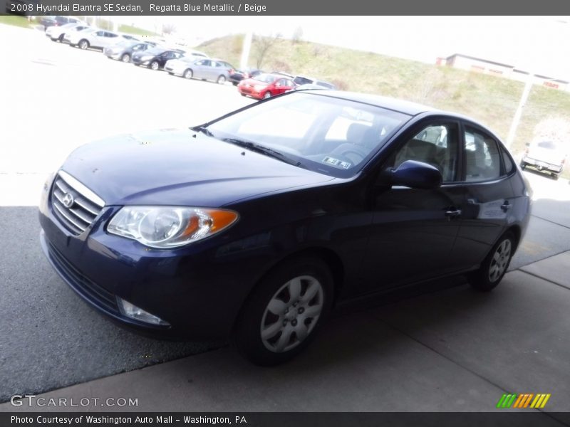 Regatta Blue Metallic / Beige 2008 Hyundai Elantra SE Sedan