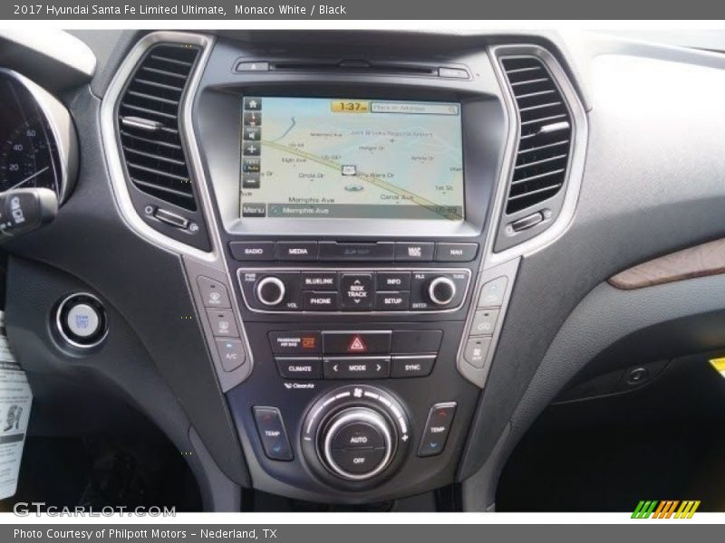 Monaco White / Black 2017 Hyundai Santa Fe Limited Ultimate