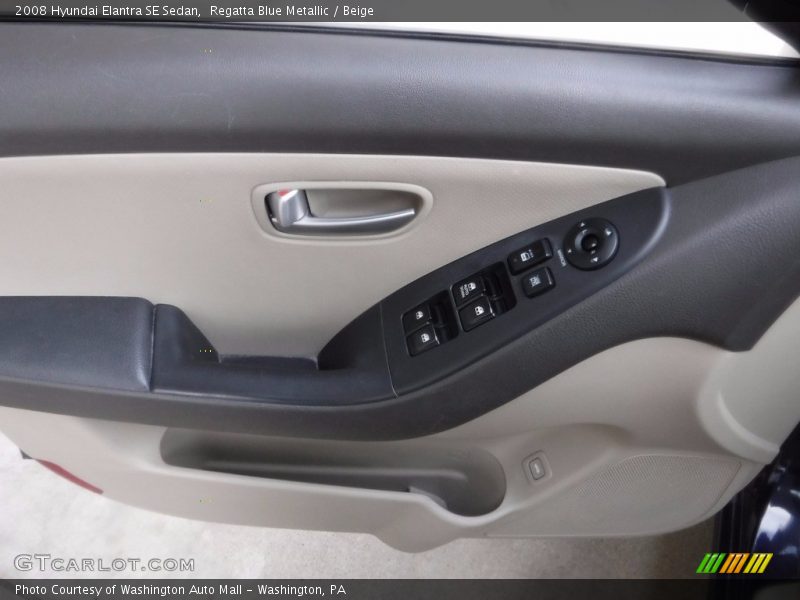 Regatta Blue Metallic / Beige 2008 Hyundai Elantra SE Sedan