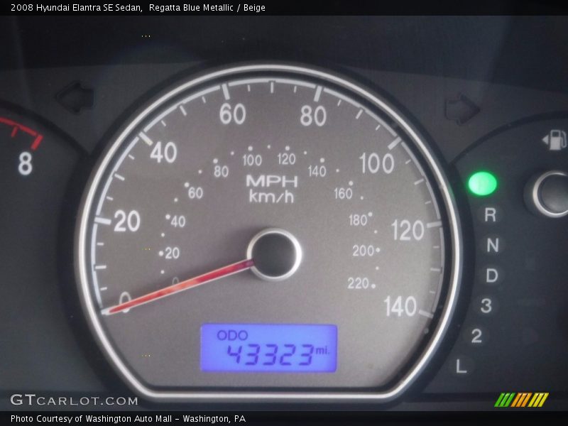 Regatta Blue Metallic / Beige 2008 Hyundai Elantra SE Sedan