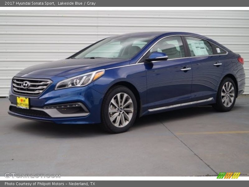 Lakeside Blue / Gray 2017 Hyundai Sonata Sport