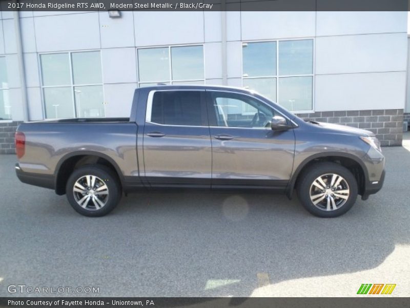 Modern Steel Metallic / Black/Gray 2017 Honda Ridgeline RTS AWD