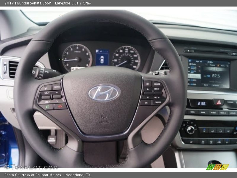 Lakeside Blue / Gray 2017 Hyundai Sonata Sport