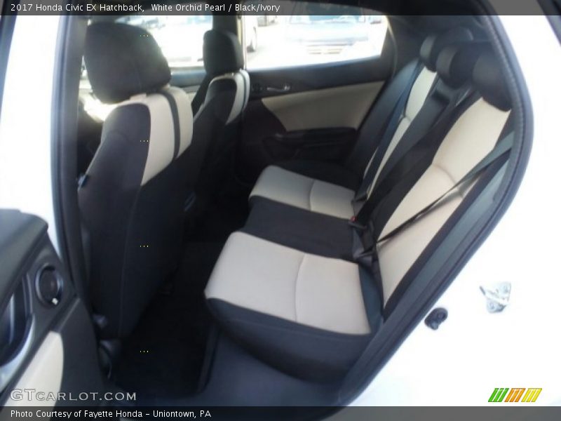 White Orchid Pearl / Black/Ivory 2017 Honda Civic EX Hatchback