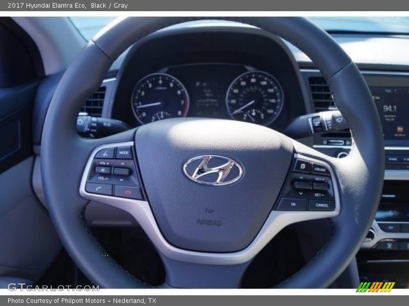 Black / Gray 2017 Hyundai Elantra Eco