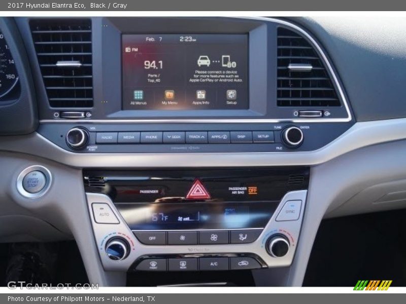 Black / Gray 2017 Hyundai Elantra Eco