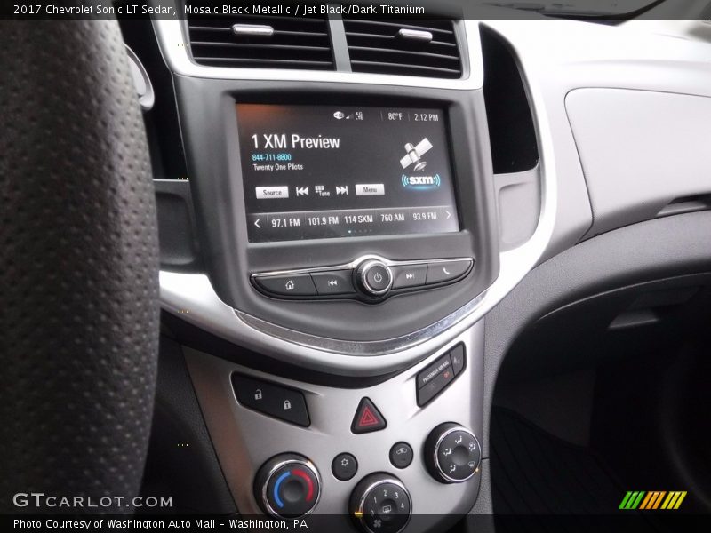Mosaic Black Metallic / Jet Black/Dark Titanium 2017 Chevrolet Sonic LT Sedan
