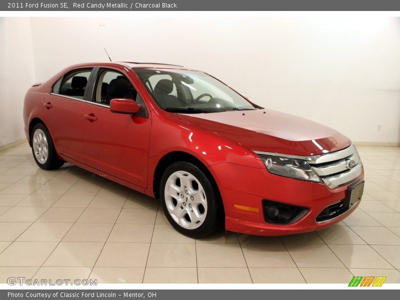 Red Candy Metallic / Charcoal Black 2011 Ford Fusion SE