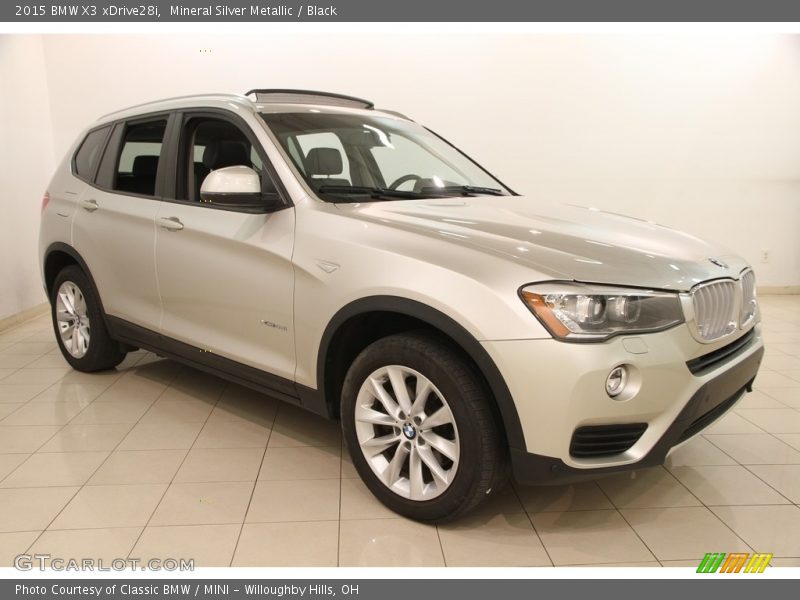 Mineral Silver Metallic / Black 2015 BMW X3 xDrive28i