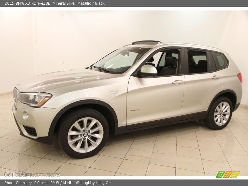 Mineral Silver Metallic / Black 2015 BMW X3 xDrive28i