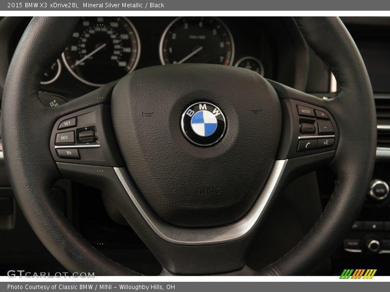 Mineral Silver Metallic / Black 2015 BMW X3 xDrive28i