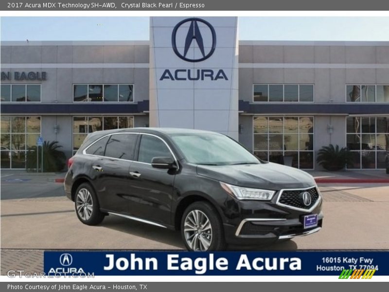 Crystal Black Pearl / Espresso 2017 Acura MDX Technology SH-AWD