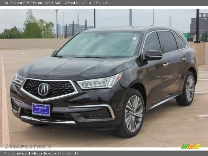 Crystal Black Pearl / Espresso 2017 Acura MDX Technology SH-AWD