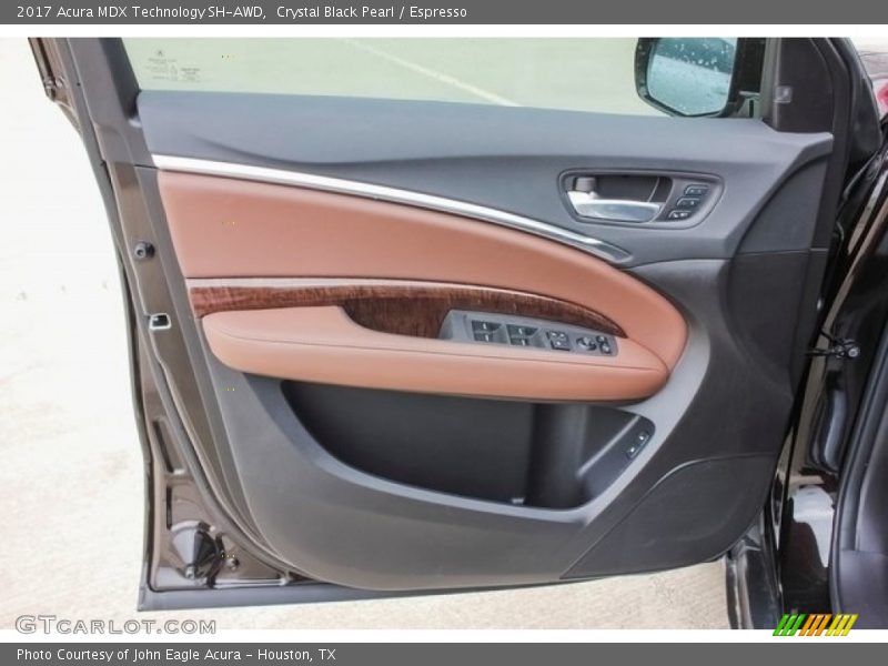 Crystal Black Pearl / Espresso 2017 Acura MDX Technology SH-AWD