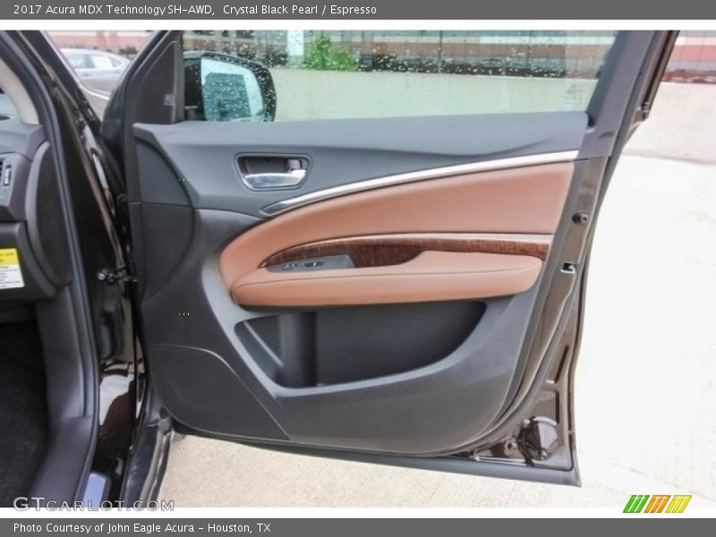 Crystal Black Pearl / Espresso 2017 Acura MDX Technology SH-AWD