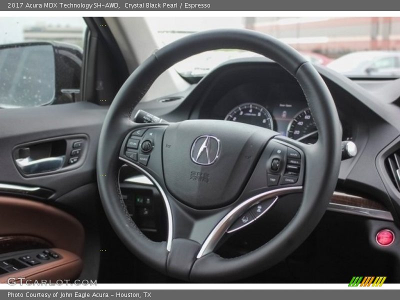 Crystal Black Pearl / Espresso 2017 Acura MDX Technology SH-AWD