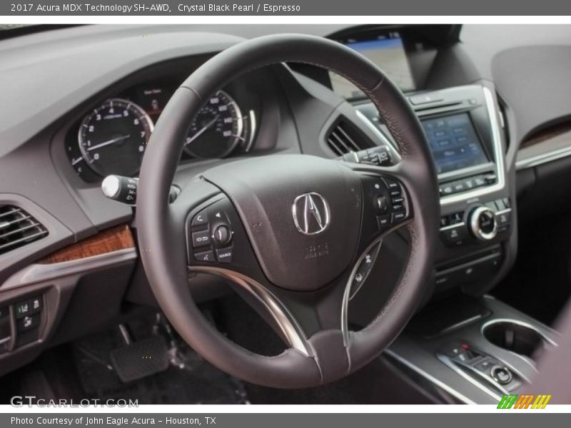 Crystal Black Pearl / Espresso 2017 Acura MDX Technology SH-AWD