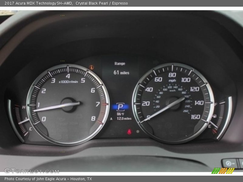 Crystal Black Pearl / Espresso 2017 Acura MDX Technology SH-AWD