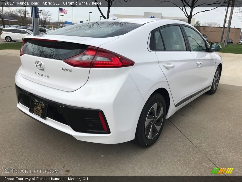 Ceramic White / Beige 2017 Hyundai Ioniq Hybrid SEL