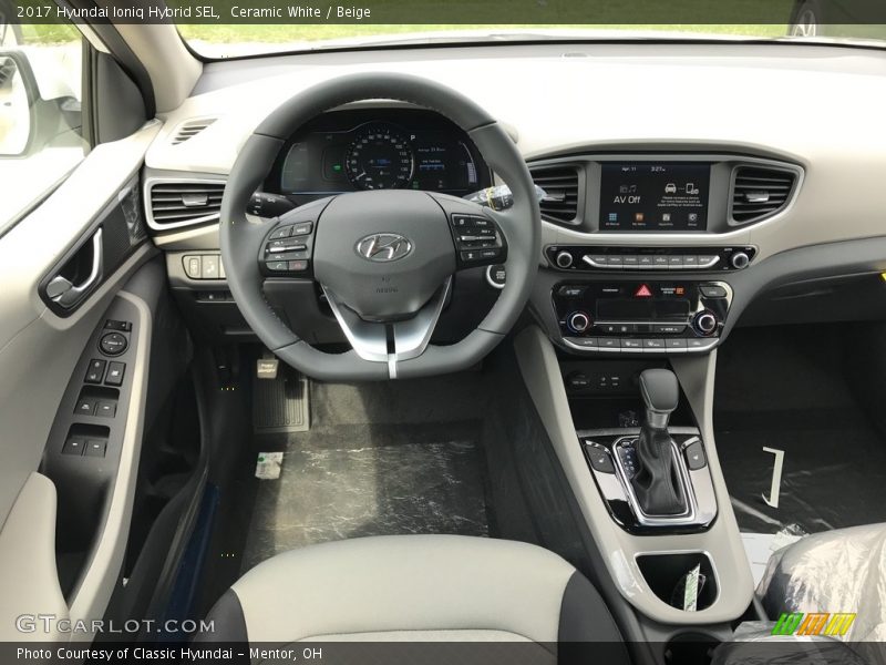 Ceramic White / Beige 2017 Hyundai Ioniq Hybrid SEL