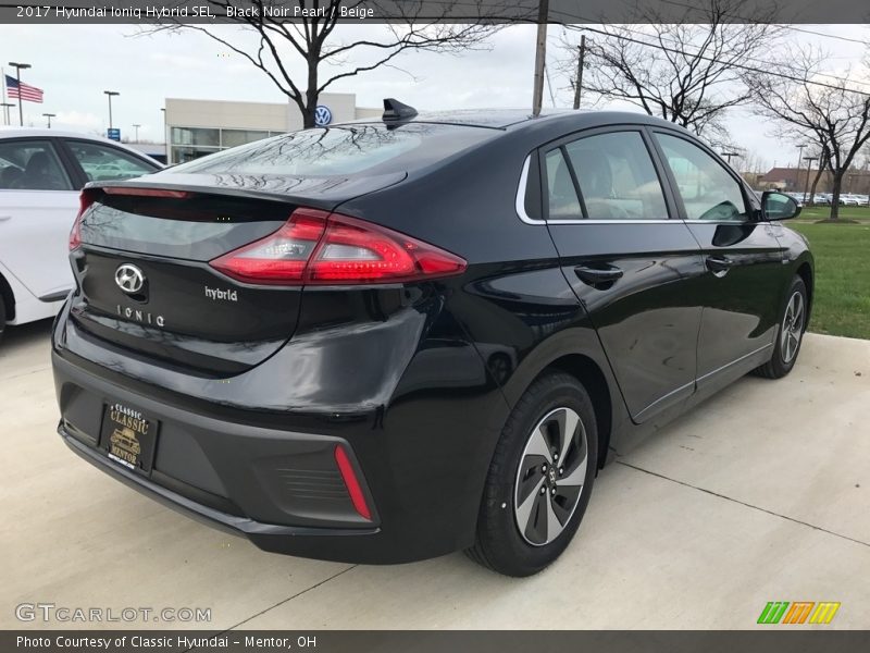 Black Noir Pearl / Beige 2017 Hyundai Ioniq Hybrid SEL