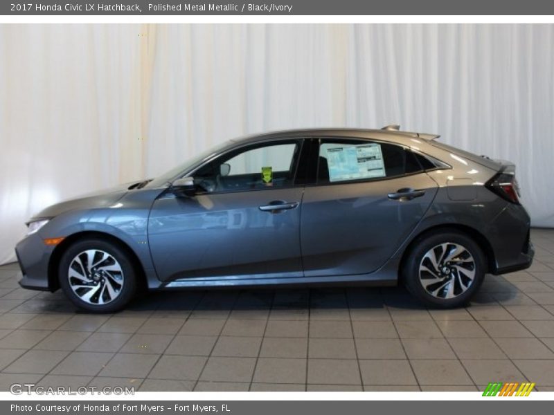 Polished Metal Metallic / Black/Ivory 2017 Honda Civic LX Hatchback