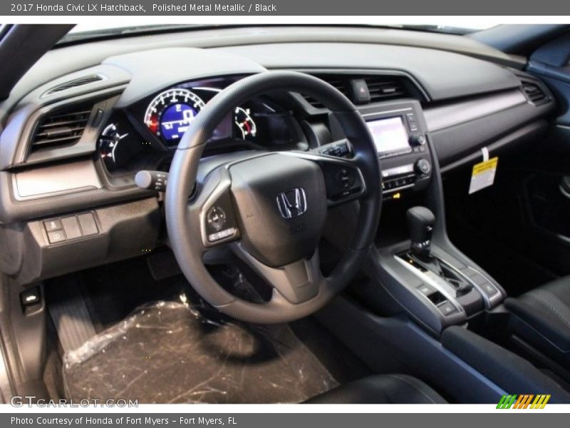 Polished Metal Metallic / Black 2017 Honda Civic LX Hatchback