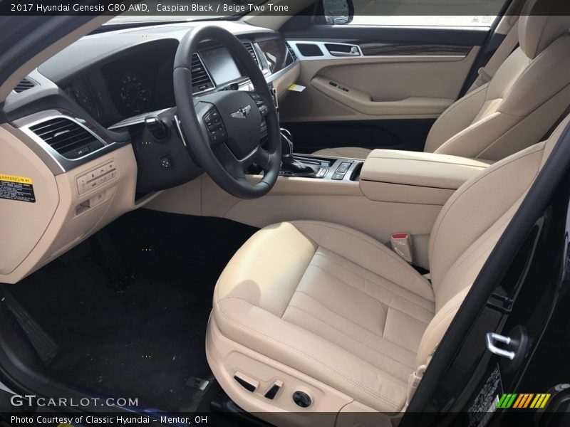  2017 Genesis G80 AWD Beige Two Tone Interior