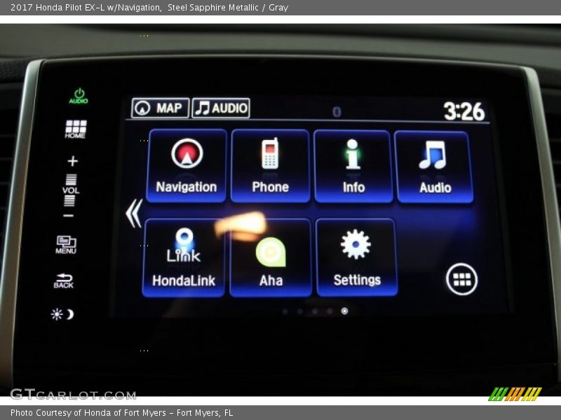 Steel Sapphire Metallic / Gray 2017 Honda Pilot EX-L w/Navigation