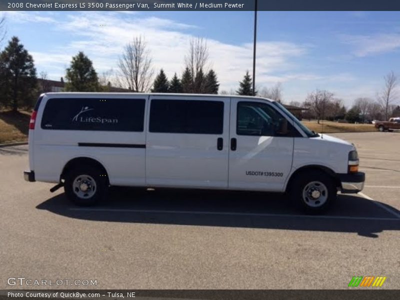 Summit White / Medium Pewter 2008 Chevrolet Express LS 3500 Passenger Van