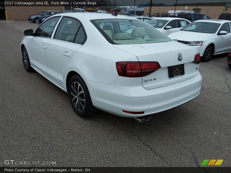 Pure White / Cornsilk Beige 2017 Volkswagen Jetta SE