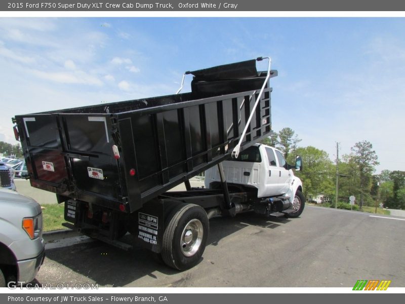 Oxford White / Gray 2015 Ford F750 Super Duty XLT Crew Cab Dump Truck