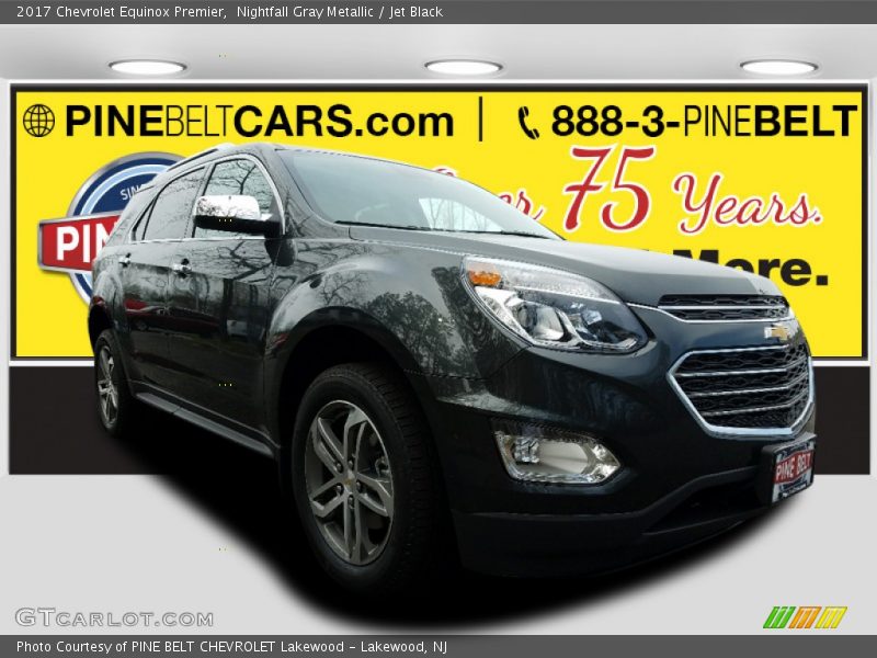 Nightfall Gray Metallic / Jet Black 2017 Chevrolet Equinox Premier