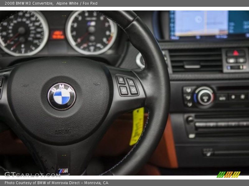 Alpine White / Fox Red 2008 BMW M3 Convertible