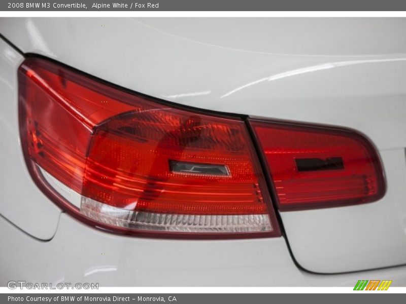 Alpine White / Fox Red 2008 BMW M3 Convertible