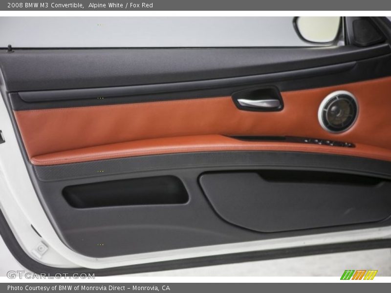 Alpine White / Fox Red 2008 BMW M3 Convertible