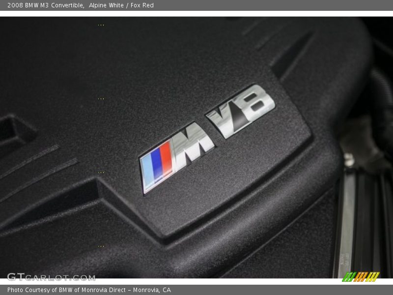 Alpine White / Fox Red 2008 BMW M3 Convertible