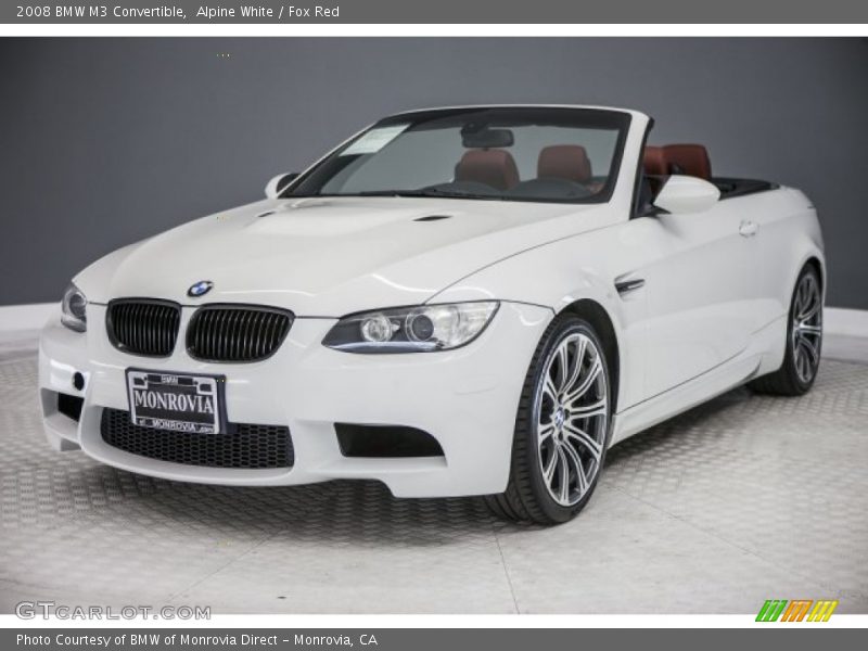 Alpine White / Fox Red 2008 BMW M3 Convertible