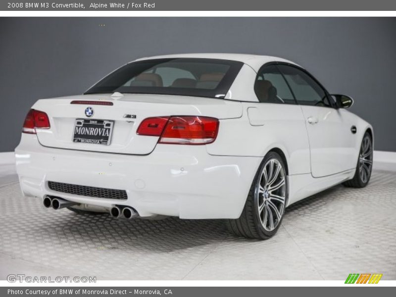 Alpine White / Fox Red 2008 BMW M3 Convertible