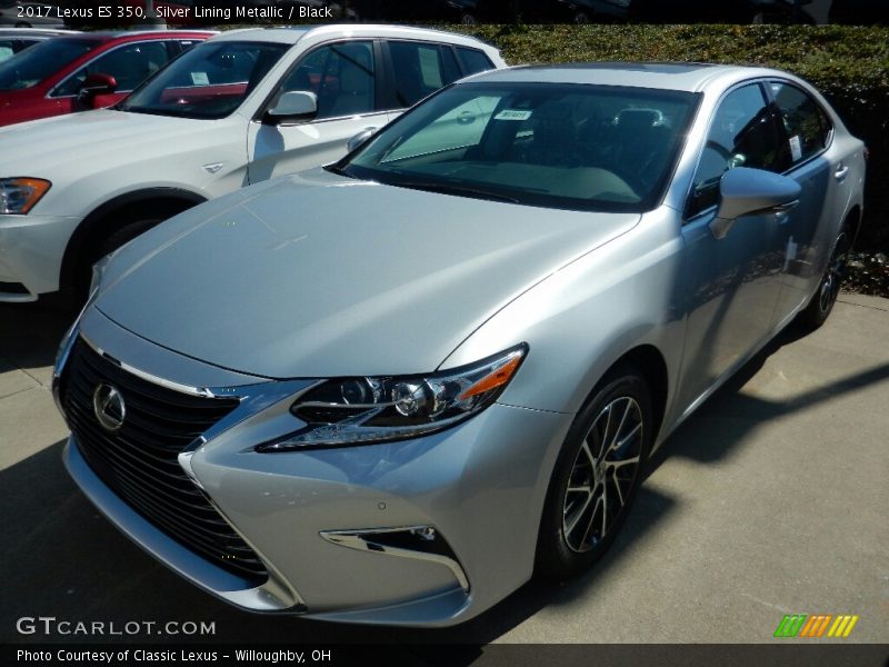 Silver Lining Metallic / Black 2017 Lexus ES 350