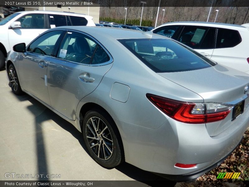 Silver Lining Metallic / Black 2017 Lexus ES 350