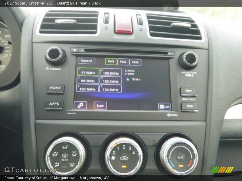 Quartz Blue Pearl / Black 2017 Subaru Crosstrek 2.0i